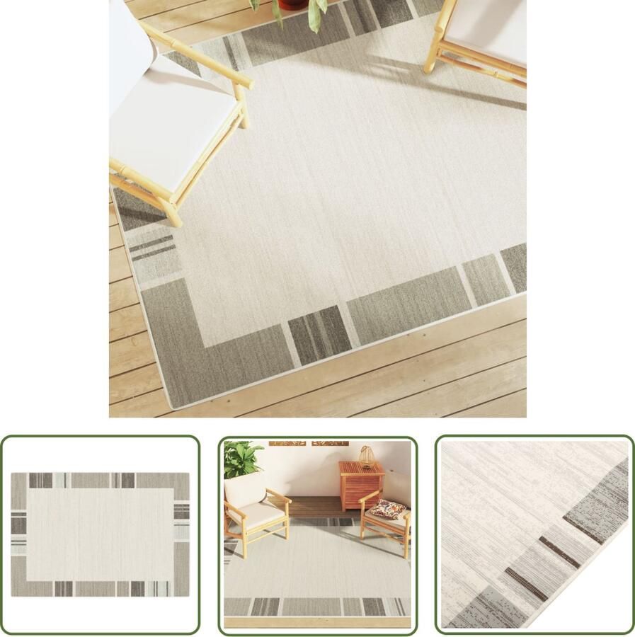 The Living Store Vloerkleed Meerkleurig 160 x 230 cm DuPont materiaal Anti-slip onderkant Vloerkleed Interieur Design Woonkamer Decoratie Tapijten Multifunctioneel Tapijt