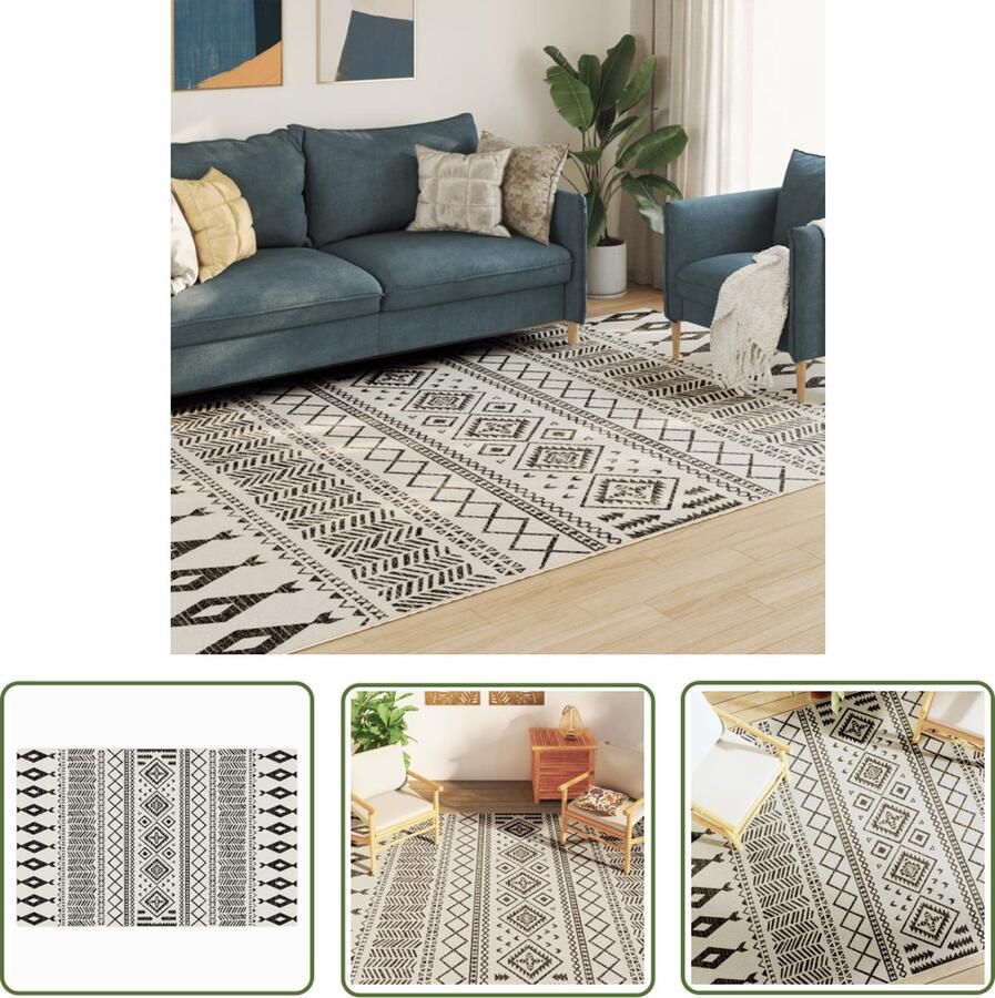 The Living Store Sorona Dupont Vloerkleed 190 x 300 cm Meerkleurig hypoallergeen tapijt met anti-slip en uv-bestendigheid Vloerkleed Interieur Design Woonkamer Decoratie Multifunctioneel Tapijt Hypoallergeens Tapijt