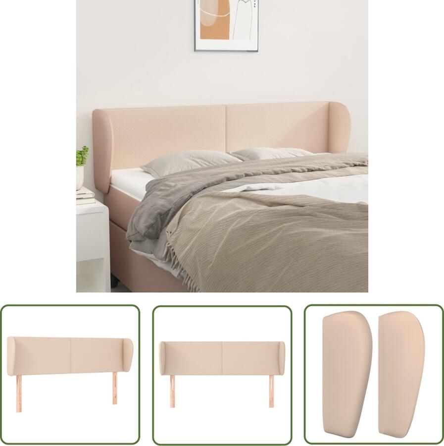 The Living Store Hoofdbord Cappuccino Kunstleer 147 x 23 x 78 88 cm Verstelbare Hoogte Hoofd Bord Kapstok Bedroom Decor Bruine Meubels Lederlook