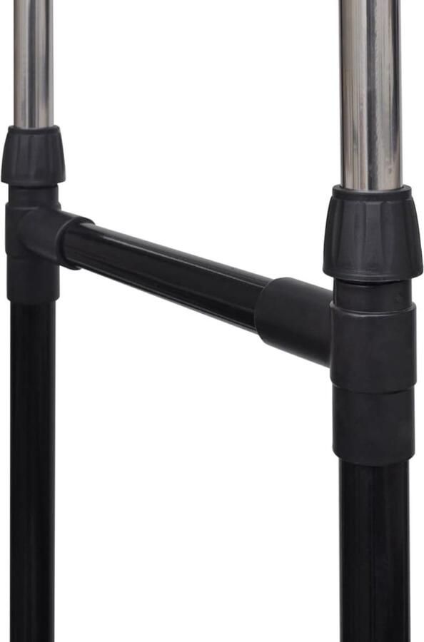 VidaXL Kledingrekken verstelbaar 2 st met 2 ophangrails - Foto 2