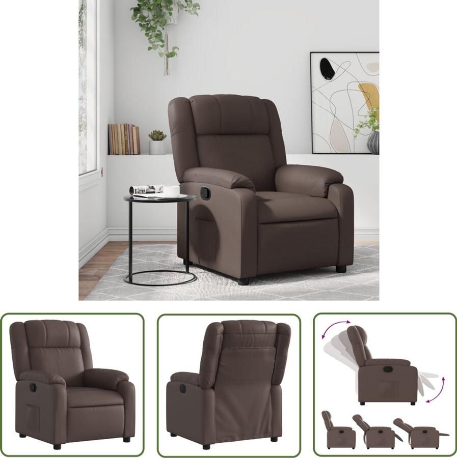 VidaXL Klikmechanisme Dynamische Sleutel Fauteuil verstelbaar kunstleer bruin Draaihoek Instellen Gereedschapset Spanmoment