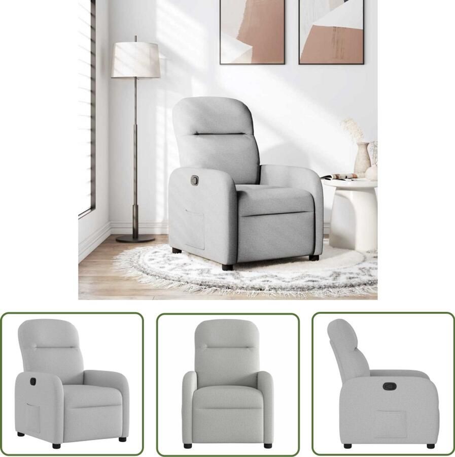 VidaXL Klikmechanisme Dynamische Sleutel Fauteuil verstelbaar stof wolk grijs Draaihoek Instellen Gereedschapset Spanmoment