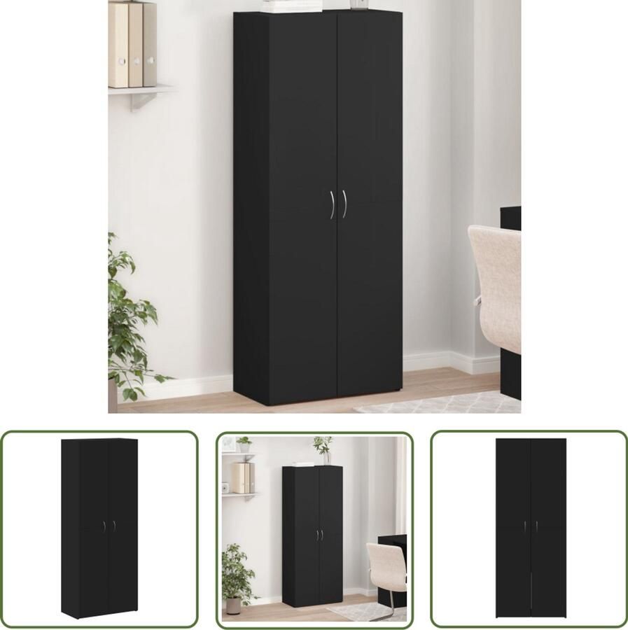 VidaXL Archiefkast 60x32x153 cm bewerkt hout zwart Dynammometer Sleutel Klikmechanisme Torque Wrench Gereedschapset Handgereedschap