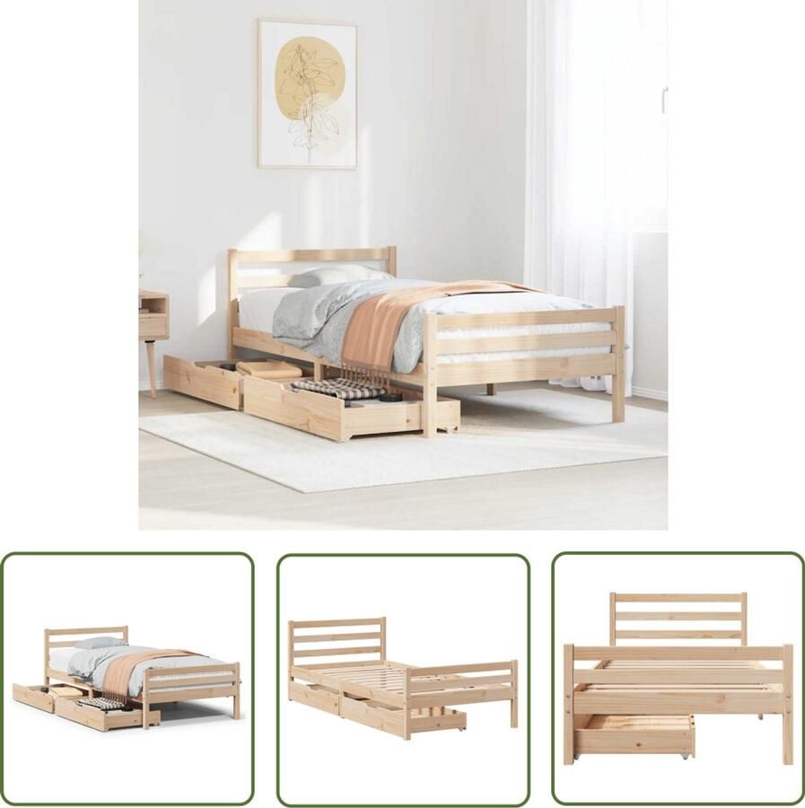 VidaXL Klikmechanisme Dynammometer Sleutel Bedframe zonder matras massief grenenhout 100x200 cm Drapers Tools Gereedschap Monteursgereedschap