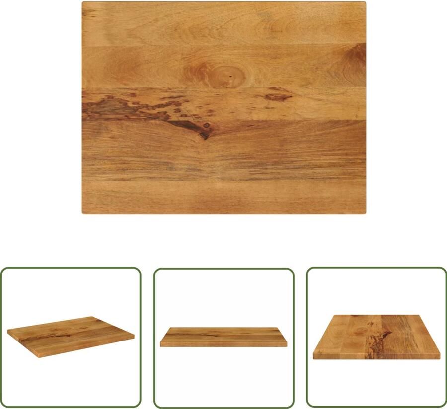VidaXL Tafelblad rechthoekig 70x60x2 5 cm massief mangohout Houten Tafelblad Mangohout Tafelblad Eetkamertafel Blad Tafelblad Vervangen Rustic Design