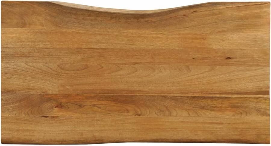 The Living Store Massief Mangohout Tafelblad 110 x 60 x 2.5 cm Natuurlijke Randen Tafelblad Mangohout Tafel Accessoires Vintage Tafel Design Tafel - Foto 3
