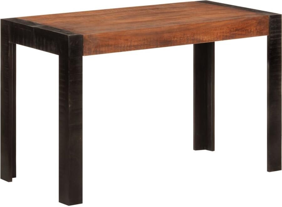 The Living Store Retro Eettafel 120 x 60 x 76 cm Massief mangohout Honingbruin Zwart poten Retro Eettafel Mangohouten Eettafel Vintage Eettafel Salontafel Eetkamerstoel