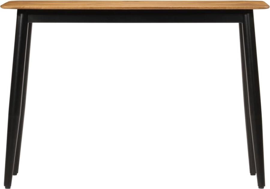 The Living Store Wandtafel 110x40x76 cm massief mangohout en ijzer Wandtafel Industrieel Mangohouten Tafel Entreetafel Livingtafel