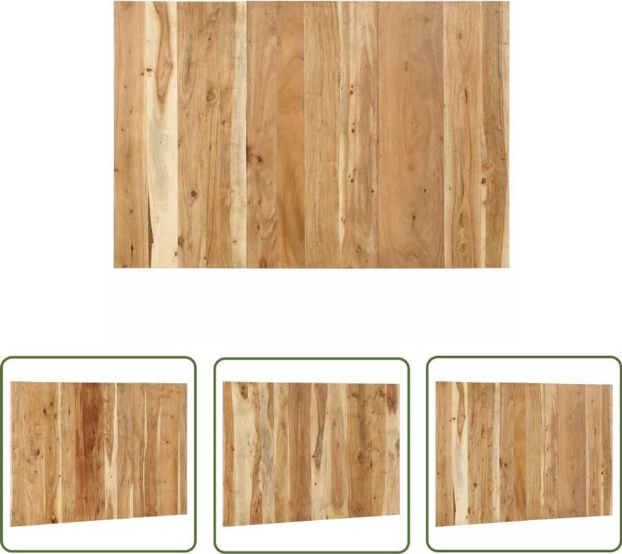 The Living Store Hoofdbord 120 cm massief acaciahout Hoofdbord Massief Acaciahout Industrieel Design Bedbank Slaapkamervoorwerp