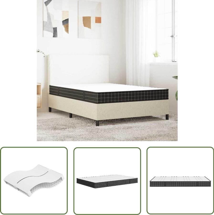 The Living Store Binnenveringmatras middelhard 140x190 cm Binnenveringmatras Matras 140x190 Pocketveringmatras Medium Hard Matras Comfortabel Matras - Foto 2