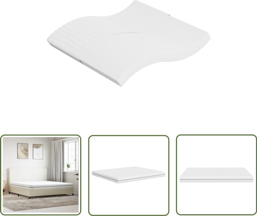 The Living Store Schuimmatras middelzacht 180x200 cm Schuimmatras Matras 180x200 Medium Firm Topper Vezelvrij Matras