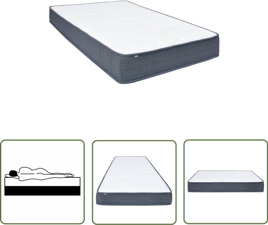 The Living Store Boxspringmatras 190x140x20 cm stof Boxspringmatras Matras Pocketvering Schuimmatras Slaapcomfort