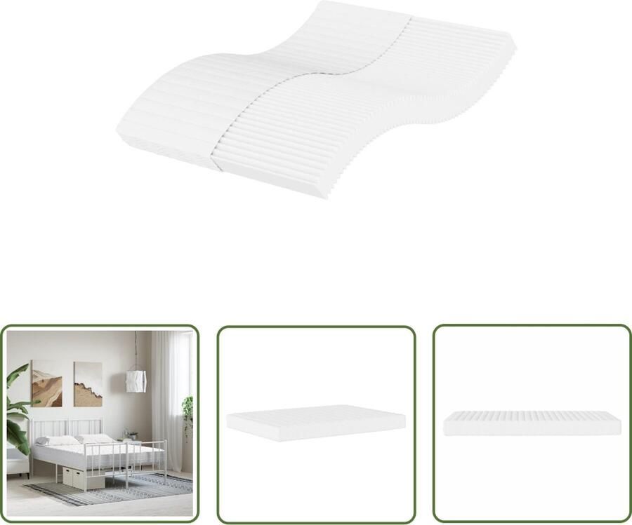 The Living Store Schuimmatras 140 x 200 x 17 cm Ademende hoes Zachte vulling Hardheid H2 H3 Schuimmatras Matras Kopen Tweepersoons Matras Slaapcomfort Ademend Matras - Foto 2