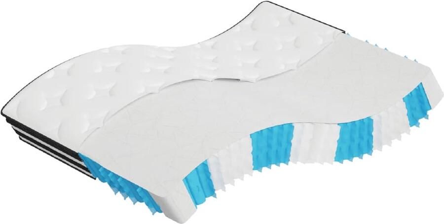 The Living Store Pocketveringmatras middelhard 140x200 cm Pocketveringmatras Pocketveringmatrassen Matras Pocketvering Matras Pocketveren - Foto 2