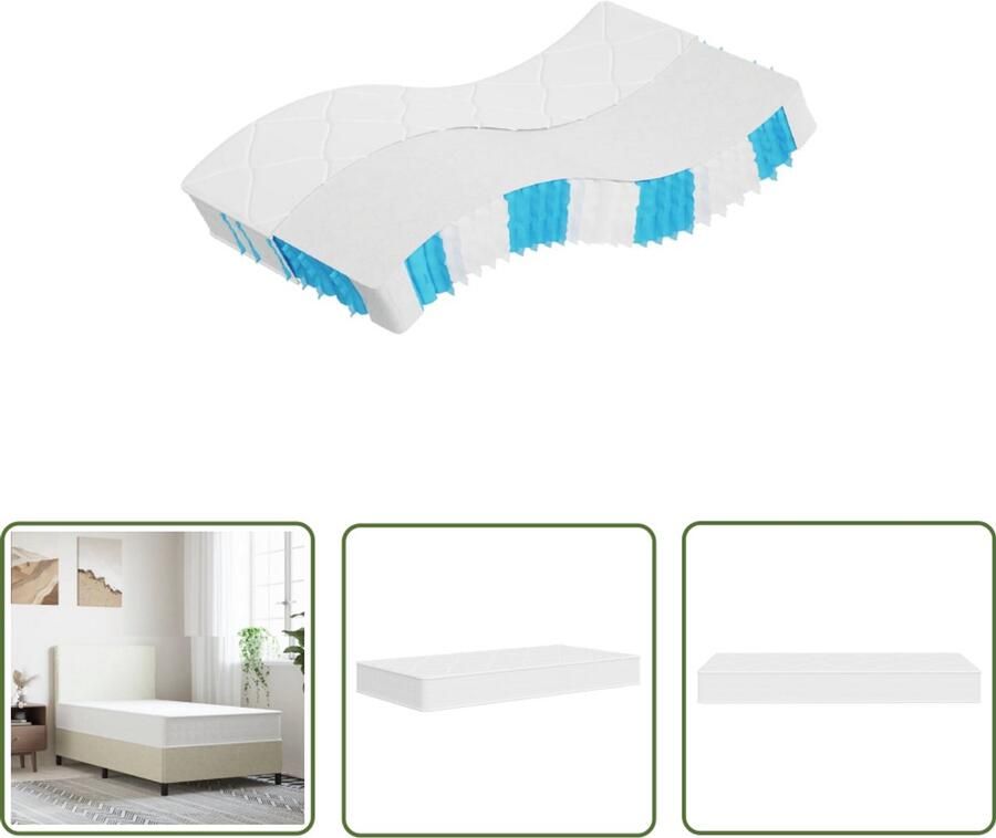 The Living Store Pocketveringmatras middelhard-hard 100x200 cm Pocketveringmatras Pocketveringmatrassen Matras Pocketvering Matras Pocketveren