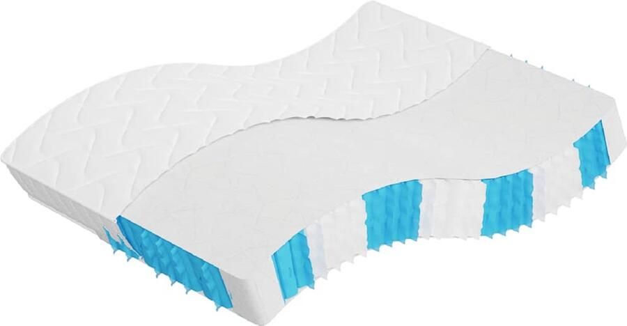 The Living Store Pocketveringmatras middelhard-hard 160x200 cm Super King Size Pocketveringmatras Pocketveringmatrassen Matras Pocketvering Matras Pocketveren - Foto 3