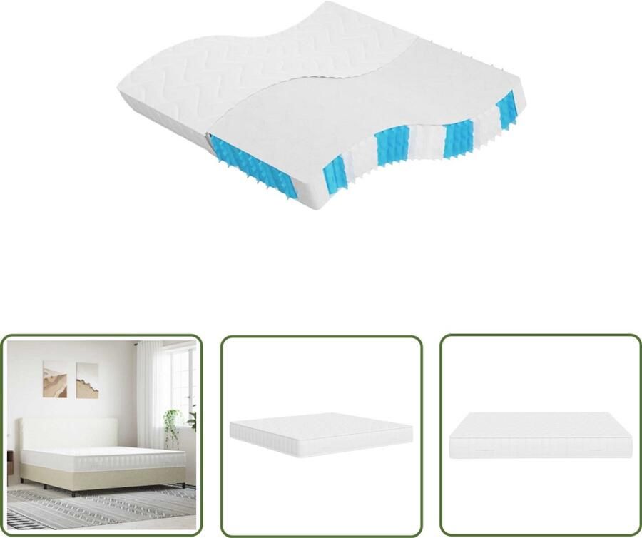 The Living Store Pocketveringmatras middelhard-hard 200x200 cm Pocketveringmatras Pocketveringmatrassen Matras Pocketvering Matras Pocketveren