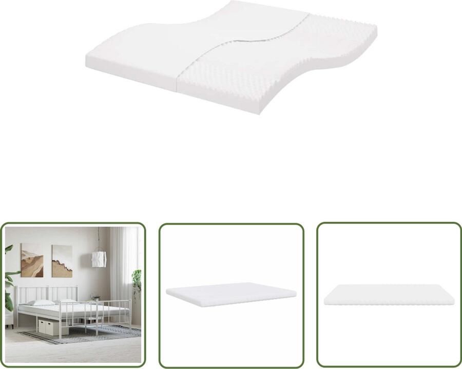 The Living Store Schuimmatras 7 zones hardheid 20 ILD 180x210 cm wit Schuimmatras Matras 7 Zone Matras Pocketvering Matras Boxspring Matras