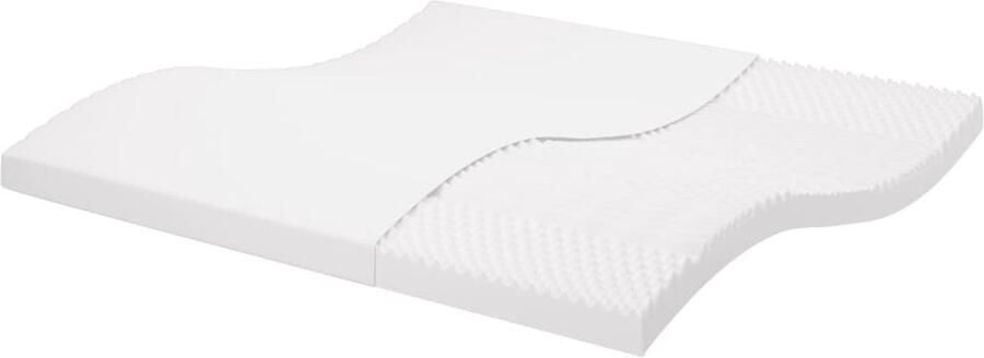 The Living Store Schuimmatras 7 zones hardheid 20 ILD 200x200 cm wit Schuimmatras Matras 7 Zone Matras Pocketvering Matras Nacht Rust