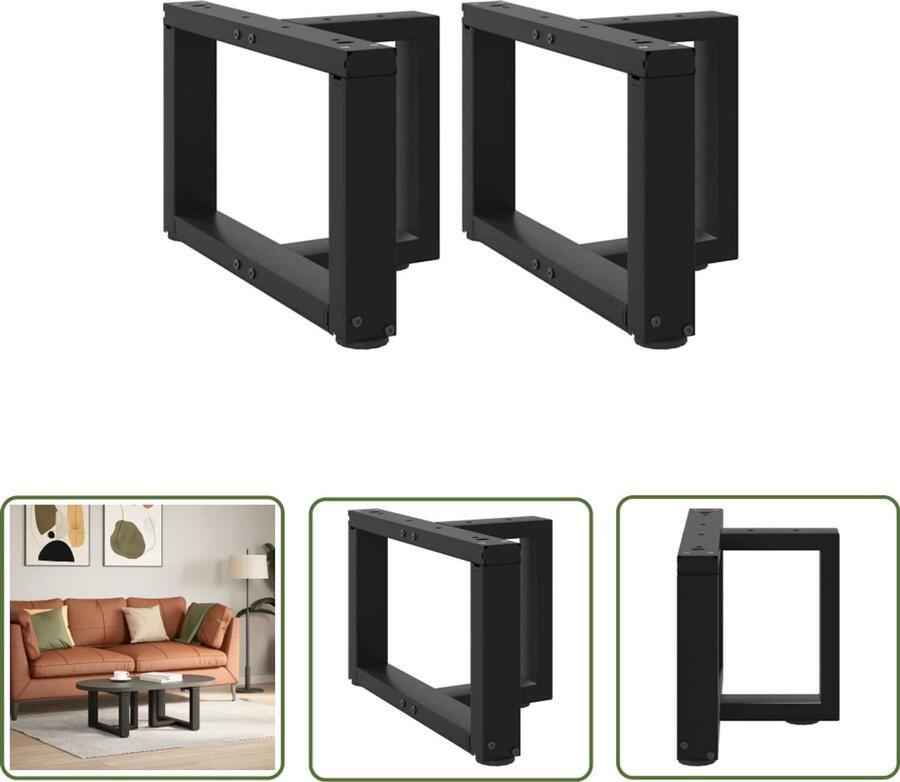 The Living Store Salontafelpoten 2 st T-vormig 40x25x(30-31) cm staal zwart Salontafel Potten Metalen Tafelpoten T-vormige Tafelpoten Salontafel Onderstel Tafelvoet