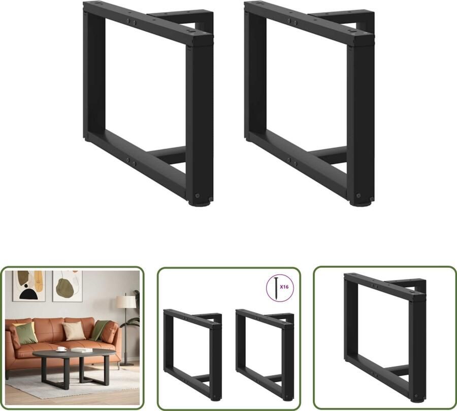The Living Store Salontafelpoten 2 st T-vormig 70x25x(42-43) cm staal zwart Salontafel Potten Metalen Tafelpoten T-vormige Tafelpoten Salontafel Onderstel Tafelvoet