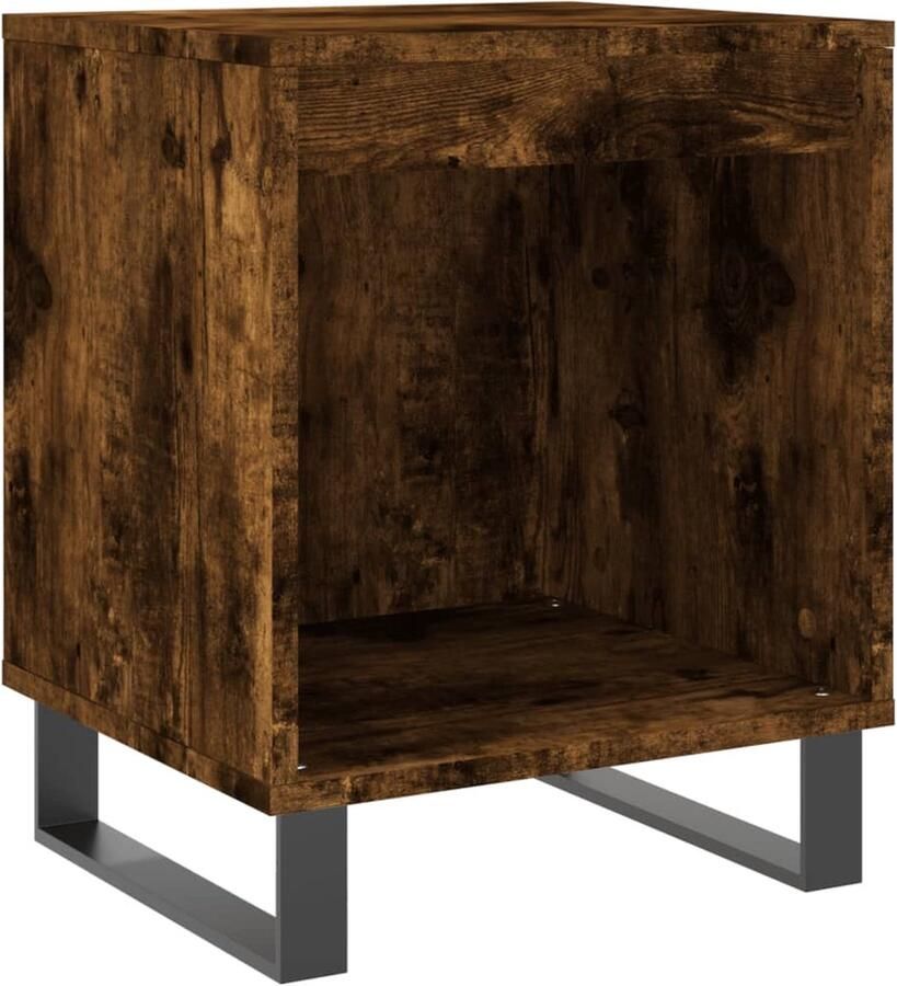 VidaXL Nachtkastje Gerookt Eiken 40x35x50 cm Nachtkastje Salontafel Houten Meubilair Bruine Meubels Landelijke Woonstijl Modern Nachtmeubilair Kamerdecoratie Slaapkamersfeer