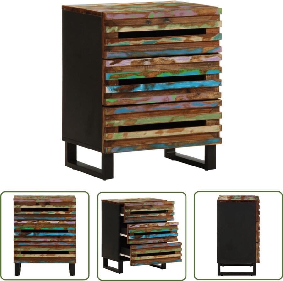 The Living Store Nachtkastje 50x34x62 cm massief acaciahout Nachtkastje Acacia Hout Salontafel Bedroom Furniture Commode