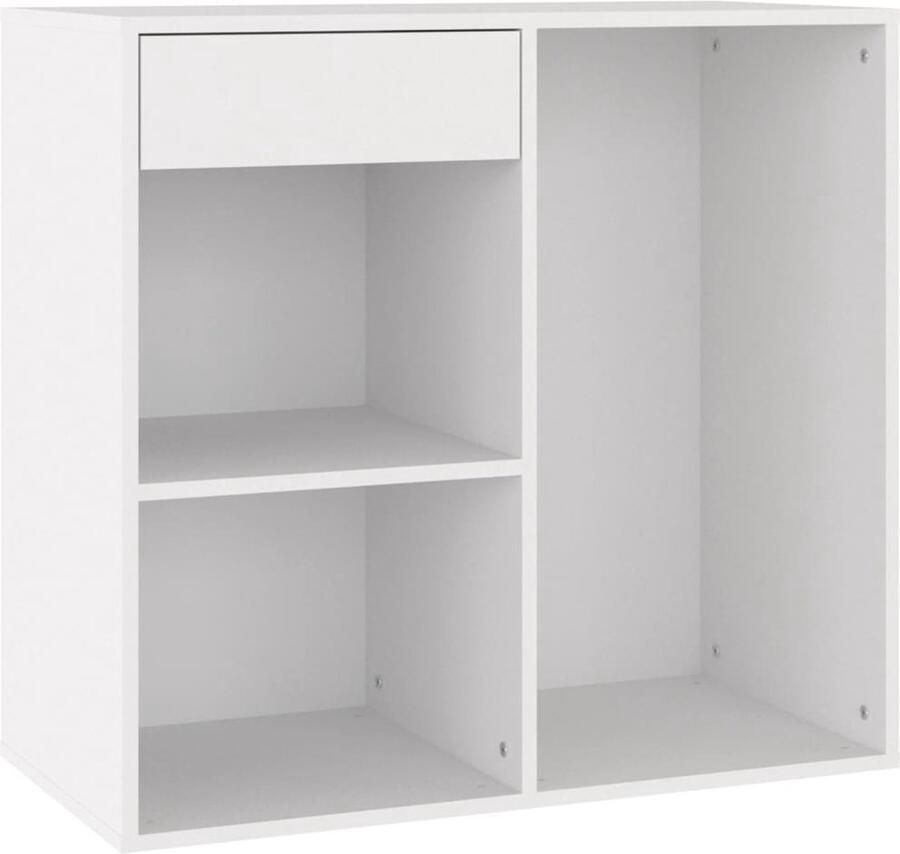 The Living Store cosmeticakast wit 80x40x75 cm voldoende opbergruimte praktisch ontwerp Cosmeticakast Opbergkast Kastje Badkamerkast Makeup Organizer - Foto 2