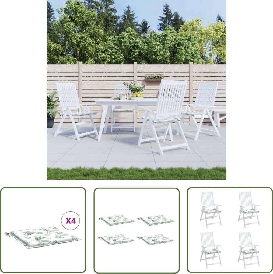 The Living Store Stoelkussens Oxford stof 50x50x3 cm Duurzaam en comfortabel Tuinstoel Kussentje Oxford Stof Outdoor Kussens Balkon Kussens Tuinkamer Accessoires