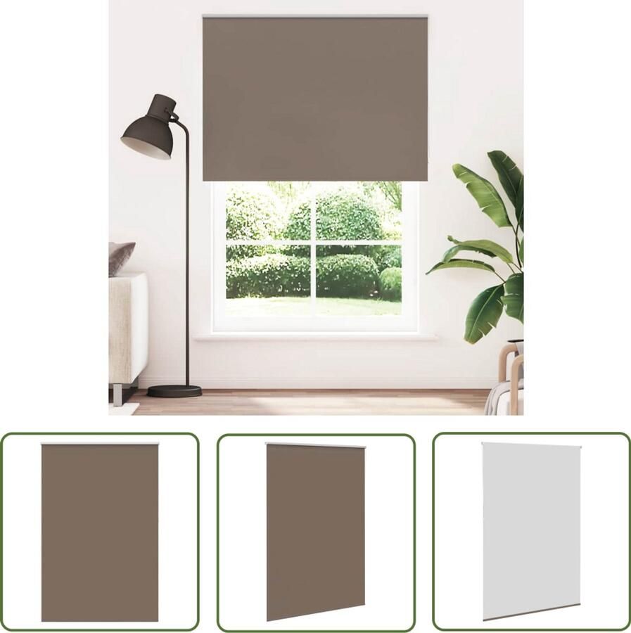 The Living Store Rolgordijn verduisterend koffie 145x210 cm stofbreedte 141 6 cm Rolgordijn Privacy Gordijnen Lichtwerende Gordijnen Kamerscherm Woonkamer Decoratie