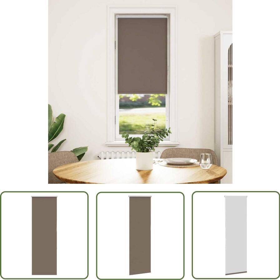 The Living Store Rolgordijn verduisterend koffie 60x150 cm stofbreedte 55 7 cm Rolgordijn Privacy Gordijnen Lichtwerende Gordijnen Kamerscherm Interieur Decoratie