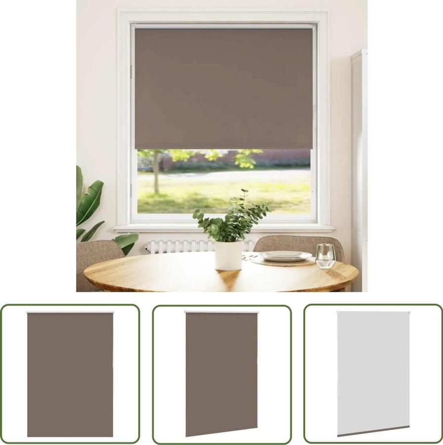 The Living Store Rolgordijn verduisterend koffie 90x150 cm stofbreedte 85 7 cm Rolgordijn Privacy Gordijnen Lichtwerende Gordijnen Kamerscherm Woonaccessoire