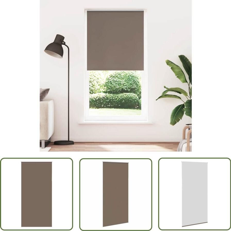 The Living Store Rolgordijn verduisterend koffie 100x230 cm stofbreedte 95 7 cm Rolgordijnen Privacy Gordijnen Lichtwerende Gordijnen Kamerscherm Woon Accessoires