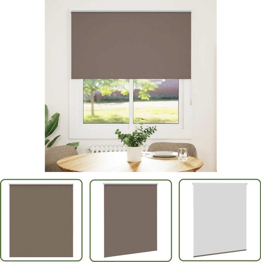 The Living Store Rolgordijn verduisterend koffie 125x130 cm stofbreedte 121 6 cm Rolgordijnen Privacy Gordijnen Lichtwerende Gordijnen Kamerscherm Woonkamer Decoratie