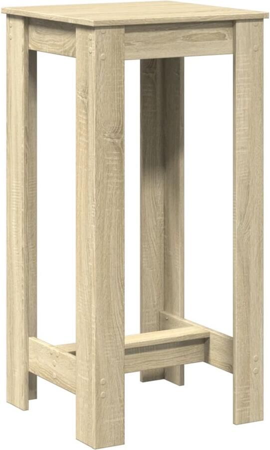 The Living Store Bartafel 51x50x103 5 cm bewerkt hout sonoma eikenkleurig Bartafel Houten Tafel Cafetafel Lounge Tafel Eetkamerset
