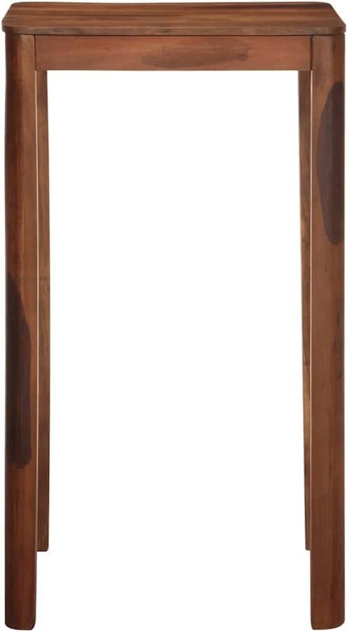 The Living Store Bartafel 60x60x107 cm massief acaciahout Bartafel Acacia Hout Houten Bartafel Hoge Tafel Bistrotafel