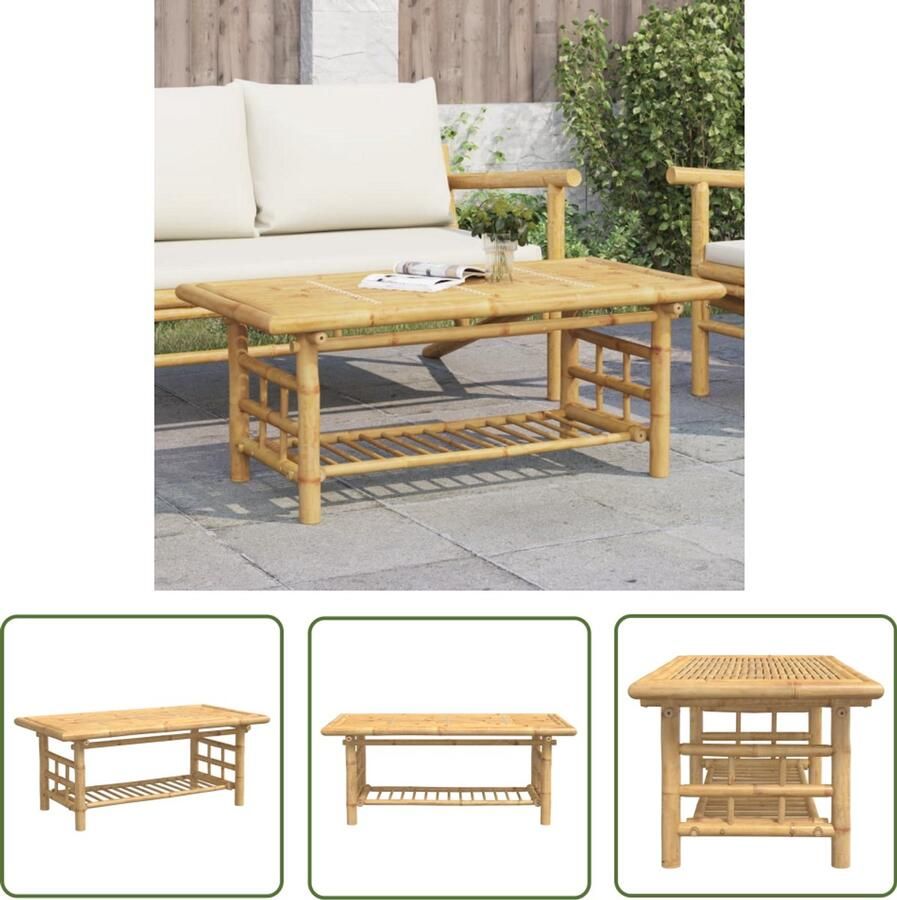VidaXL Salontafel 110x55x45 cm bamboe Bamboesalontafel Salontafel Bruin Salontafel 110x55x45cm Houten Salontafel Duurzame Salontafel