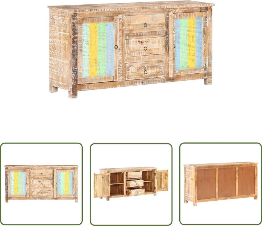The Living Store Dressoir 151x40x75 cm ruw acaciahout Dressoir Bijzettafel Salontafel Houten Dressoir Acacia Houtsoort