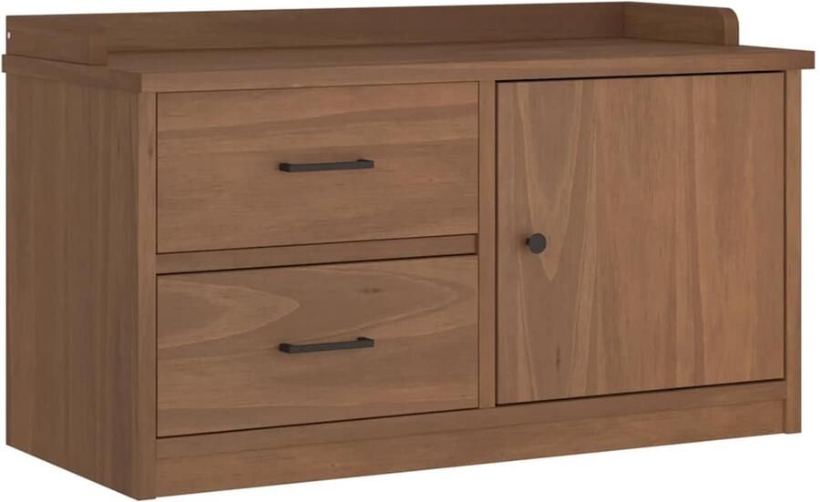 VidaXL Gangbankje SANDNES 87x40x50 cm massief grenenhout Gangbankje Salontafel Opbergbank Grenoblehouten Bank Vintage Bank