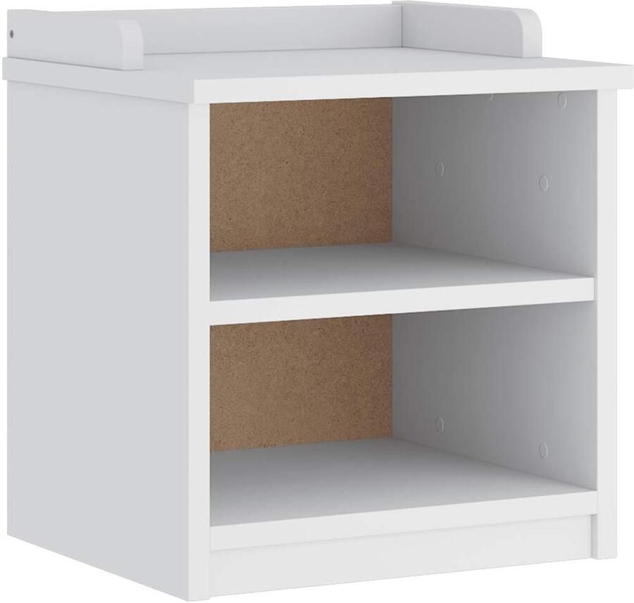 VidaXL Gangbankje SANDNES wit 45x40x50 cm massief grenenhout Gangbankje Salontafel Stoere Bank Vintage Bank Houten Bank