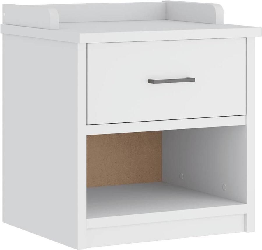 VidaXL Gangbankje SANDNES wit 45x40x50 cm massief grenenhout Gangbankje Salontafel Stoere Bank Vintage Bank Industriële Bank