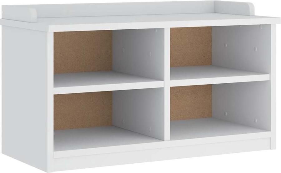 VidaXL Gangbankje SANDNES wit 87x40x50 cm massief grenenhout Gangbankje Salontafel Binnenhuisdecoratie Vintage Decor Rustic Furniture