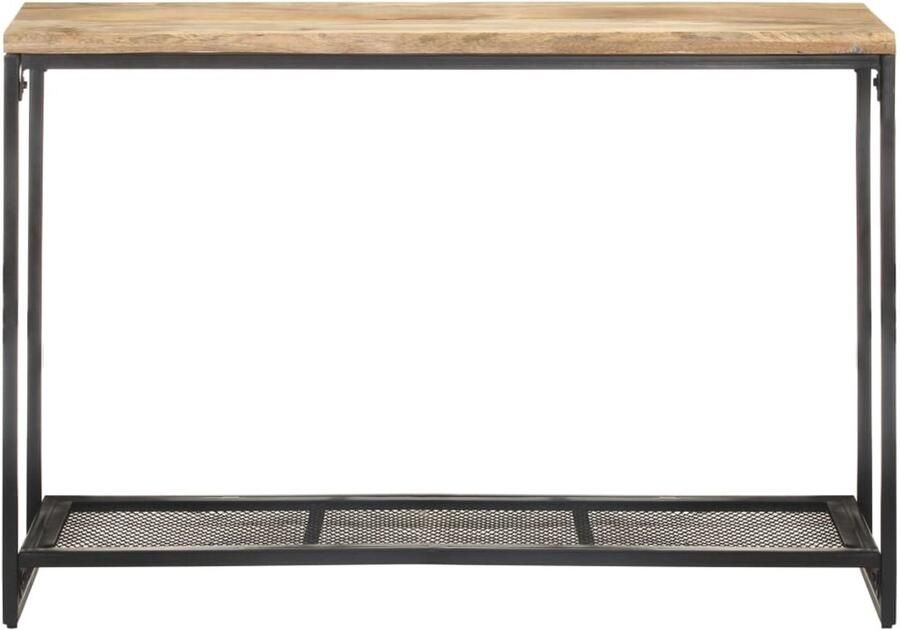 The Living Store Wandtafel 110x35x75 cm massief mangohout Wandtafel Mango Houts Consoletafel Salontafel Industriele Design