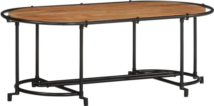 The Living Store Salontafel 110x55x40 cm massief acaciahout Salontafel Houten Salontafel Acacia Salontafel Industriële Salontafel Tuintafel