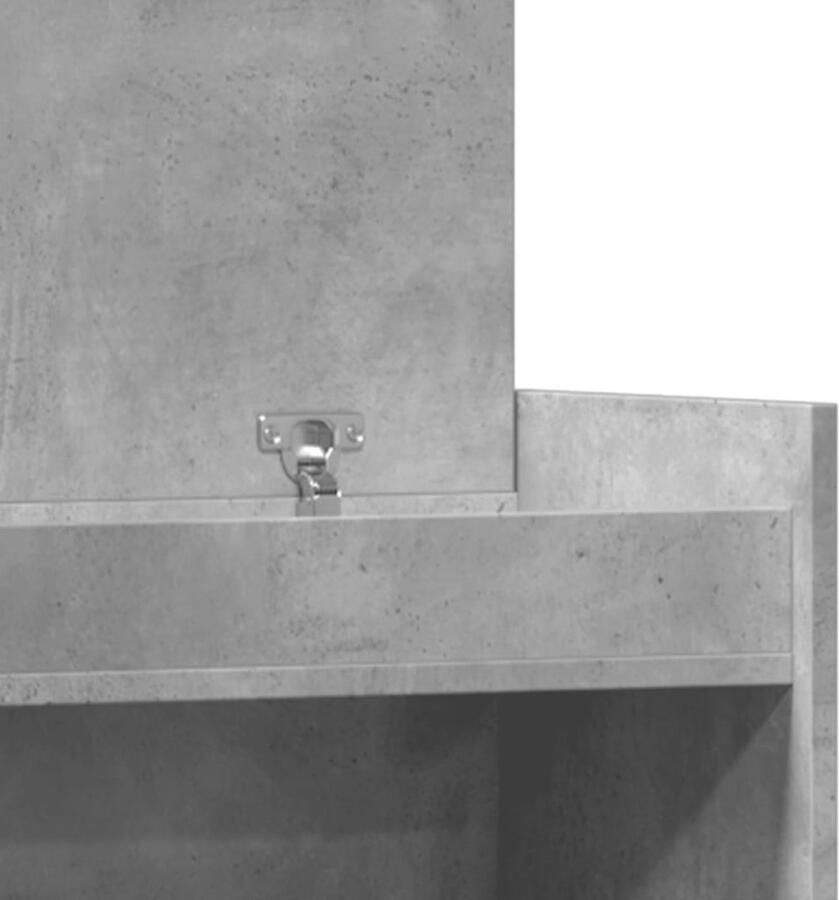 VidaXL Schoenenkast 100 5x28x100 cm bewerkt hout betongrijs - Foto 2