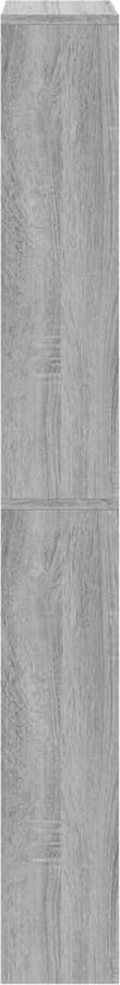 VidaXL Schoenenkast met spiegel 4-laags 63x17x134 cm grijs sonoma - Foto 2