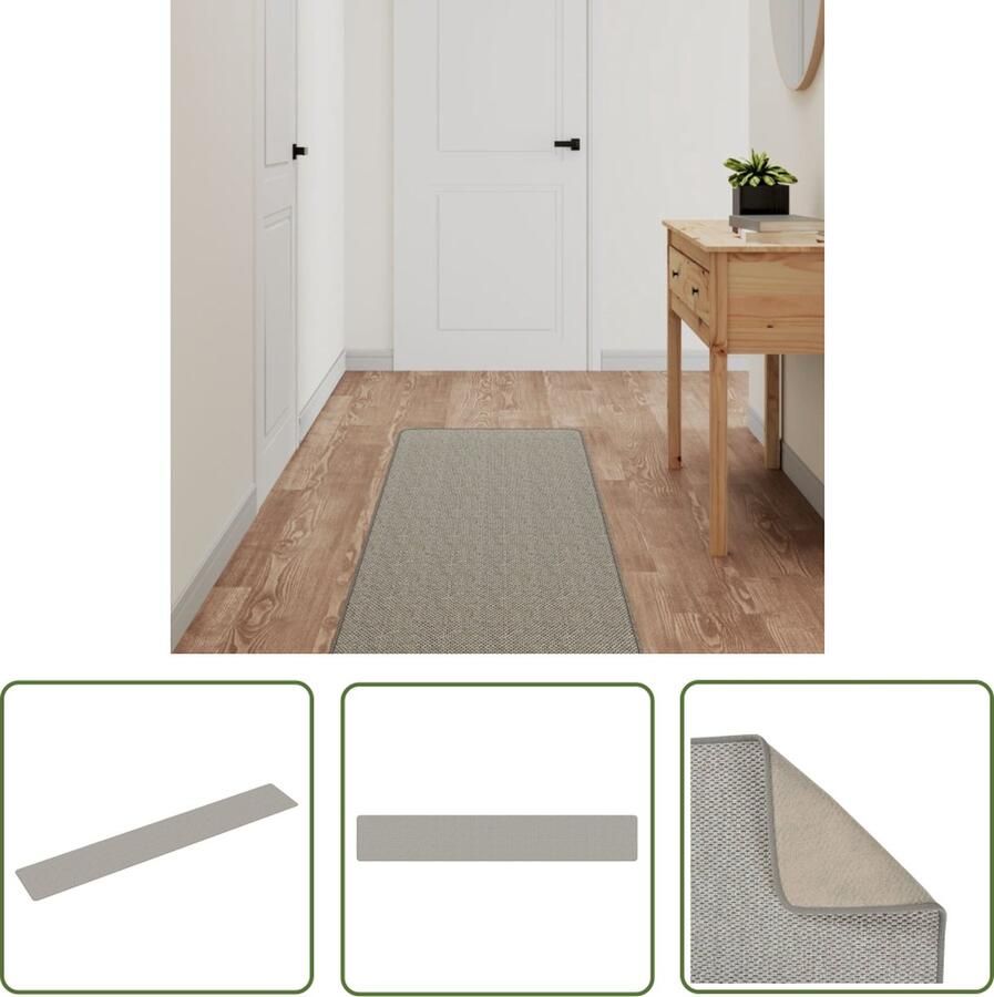 VidaXL Tapijtloper 50x300 cm sisal-look taupe Tapijtroper Sisal Look Taupe Vloerkleed Binnenvloerkleden