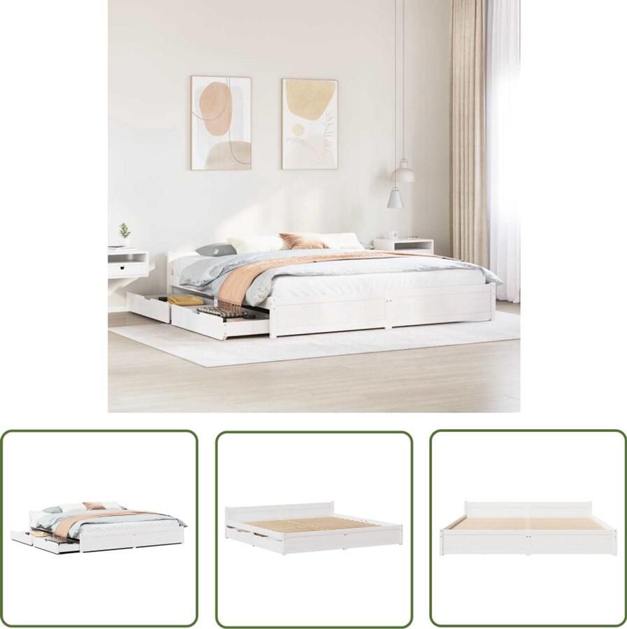 VidaXL Sleutels Sleutelset Bedframe zonder matras massief grenenhout wit 160x200 cm Gereedschap Mechanica Monteursgereedschap