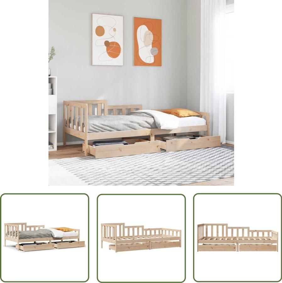 VidaXL Sleutels Sleutelset Slaapbank met lades 80x200 cm massief grenenhout Gereedschap Mechanica Handgereedschap