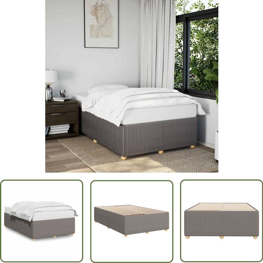 VidaXL Sleutelset Dynamische Sleutel Bedframe zonder matras 120x200 cm stof taupe Gereedschap Mechanica Drapers Tools Sleutelmaten